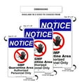 thumbnail image 3 of Notice GMP Quarantine Area Authorized Personnel Only Display Office Outdoor Indoor Notice Health and Safety Aluminum Metal Sign 12"x18", 3 of 5