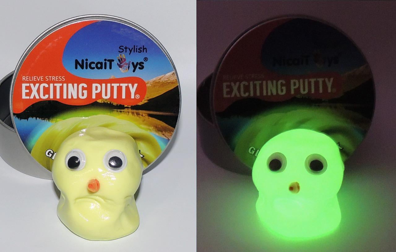 Details about   Luminous Glow The Dark Hand Putty Super Stress Relieves Relaxing Fun Slime 50c 