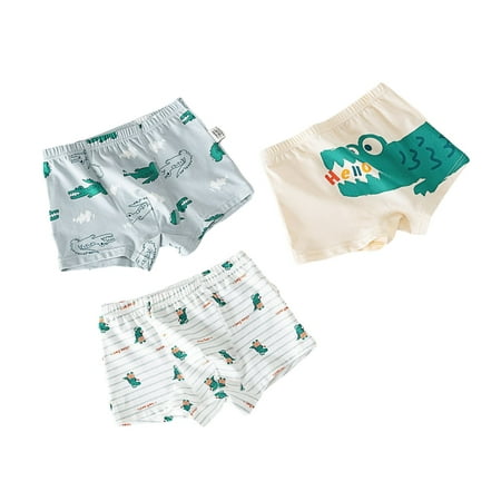 

Hotiary 3-Pack Toddler Baby Boys Soft Cotton Underwear Kids Cartoon Print Breathable Comfy Boxer Briefs Undies Children Assorted Panties for 3-11 Years