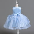 thumbnail image 5 of Akiihool Girl Dresses Toddler Girls Sleeveless Lace Butterfly Embroidery Princess Pageant Gown Party Evening Dress Wedding Dress For Children Clothes Fashion(Blue,4-5 Years), 5 of 9