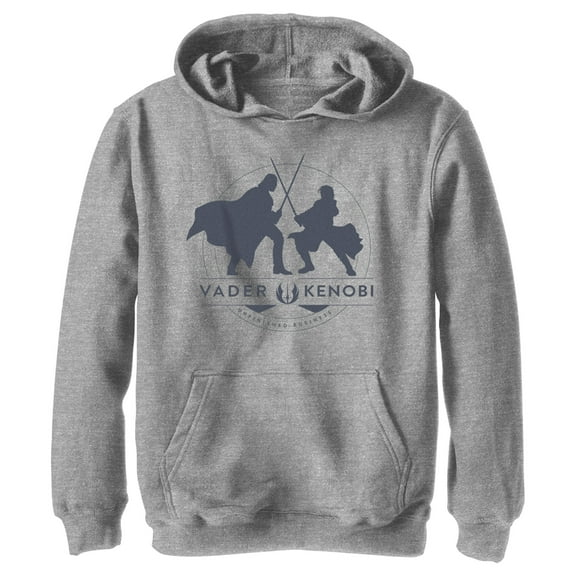 Boy's Star Wars: Obi-Wan Kenobi Vader Kenobi Unfinished Business Pull Over Hoodie Athletic Heather Large
