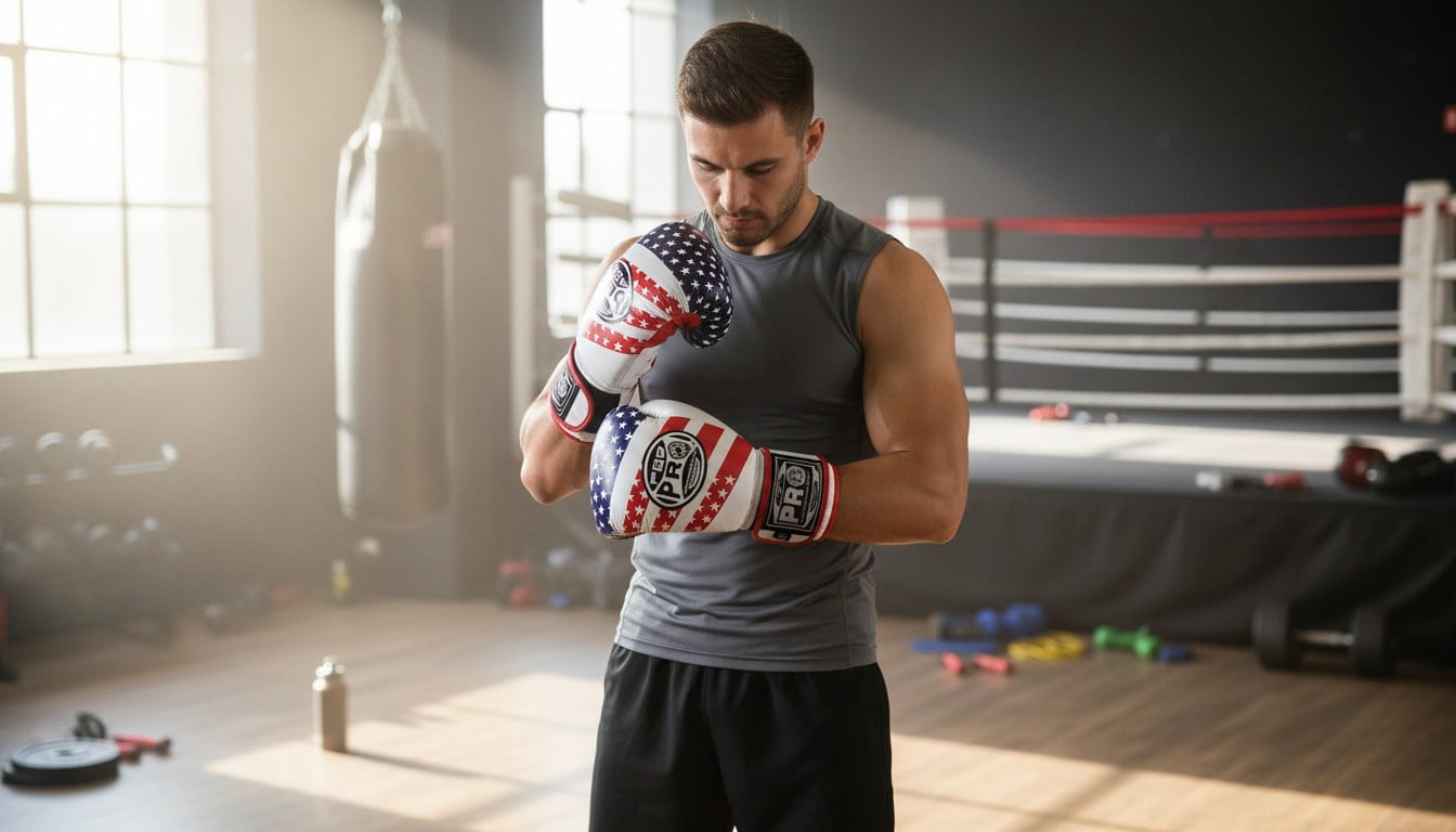 ProBoxing® Leather Boxing Gloves – (USA) (14oz) Training Boxing Gloves for Boxing, MMA, Muay Thai & Sparring – Durable Genuine Leather, Wrist Support, Impact Protection