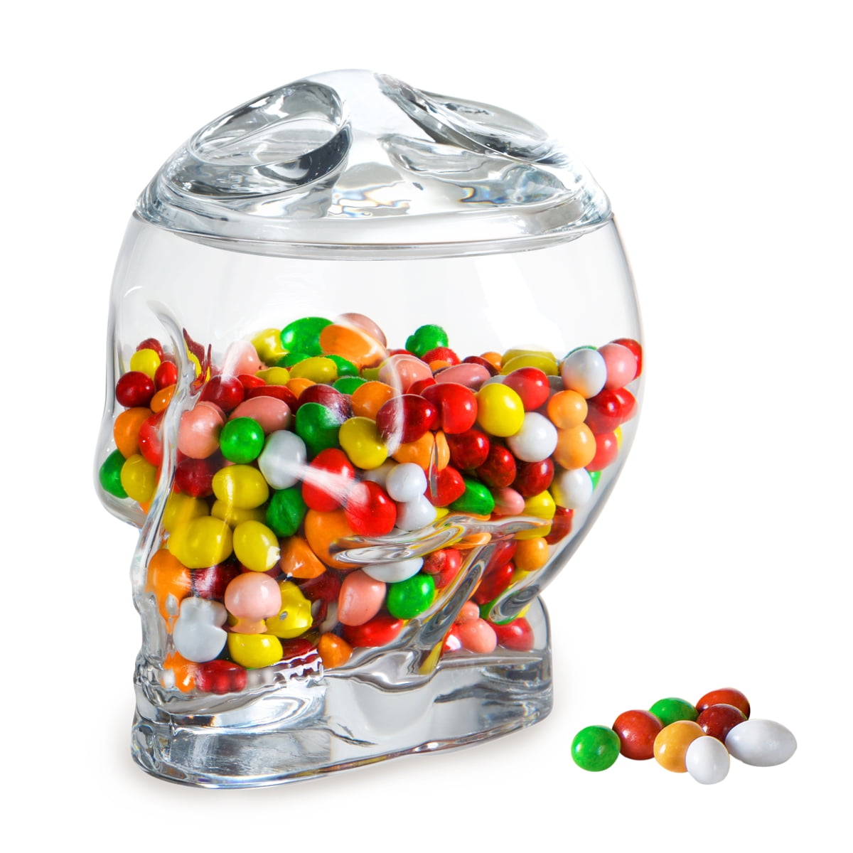 Artland Pirate Skull Glass 1.6 Quart Large Candy Jar with Lid Walmart