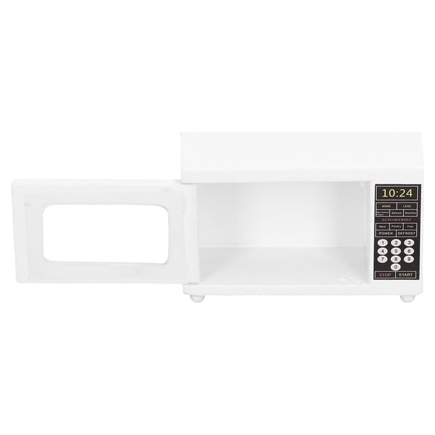 Mini Horno Microondas De Madera Para Casa De Muñecas | Adorno En Miniatura Y Juguete De Cocina Para Juegos De Rol