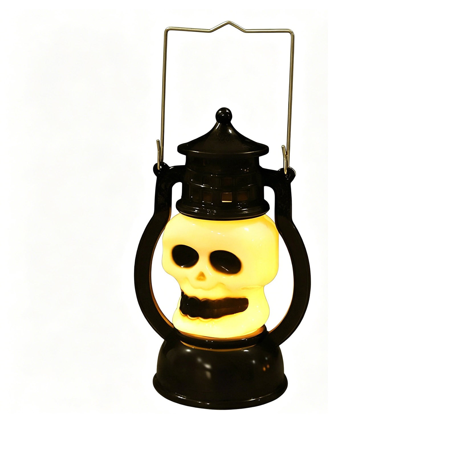 Halloween Skeleton Night Light LED Electronic Candle Lamp Portable Gothic Atmosphere Light for Indoor Table Window Party Festival Decor
