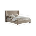 thumbnail image 3 of Meridian Furniture Penny Beige Chenille Fabric Queen Bed, 3 of 10