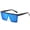 Black Frame Blue Tape, variant on Square Oversized Sunglasses for Women Men Fashion Flat Top Big Black Frame Shades