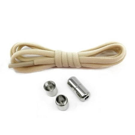 

Tie Free Elastic Elastic Laces Metal Shoe Buckle Universal Shoelace for Kids and Adults Khaki