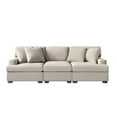 thumbnail image 3 of Accent Sofa Couch with 4 Pillows,3 Seater Sofa with Removable Back and Seat Cushions,Modern Design Luxury Sofa Set for Living Room Office,Cream, 3 of 7
