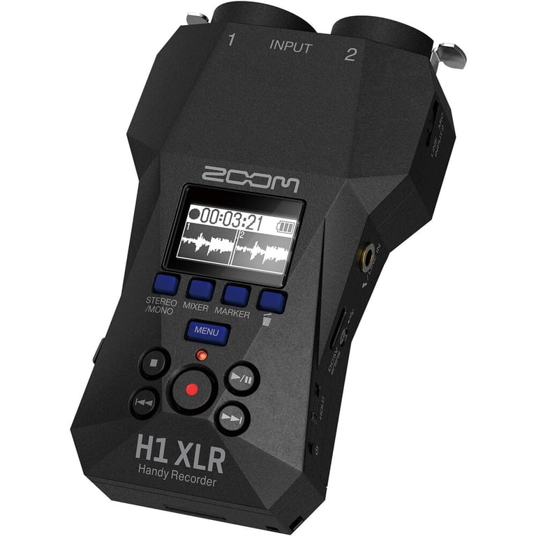 Zoom H1 XLR Portable Audio Recorder for Video Bundle With Zoom ZDM
