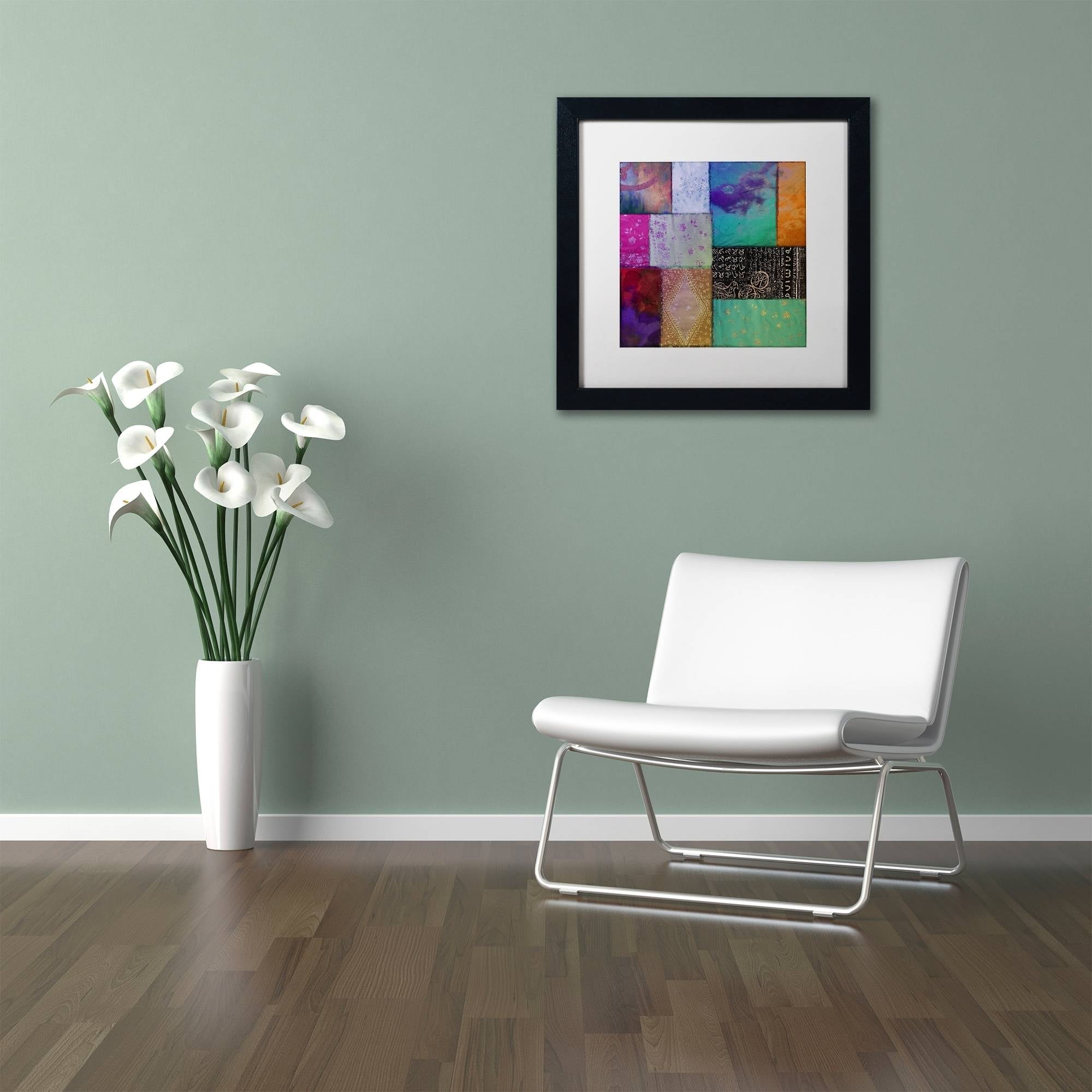 Trademark Fine Art "Afrikan Batik I" Canvas Art by Color Bakery White Matte, Black Frame