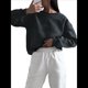 thumbnail image 1 of Sudaderas de Mujer con Cuello Redondo, Forro , Suéteres Oversize, Otoño 2025, Blusas Bonitas, Ropa Preppy Estilo-X XL, 1 of 10