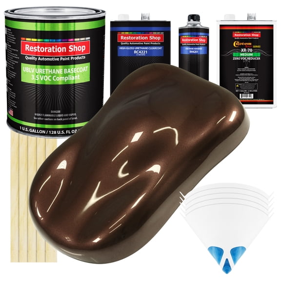 Mahogany Brown Metallic Gallon Kit Low VOC URETHANE BASECOAT Car Auto Paint Kit