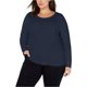 thumbnail image 1 of Camiseta básica acanalada INC para mujer azul 3X, 1 of 1