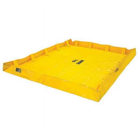 Justrite 28566 8' x 8' x 8", 318 Gallon Spill Capacity, Folding Spill Containment Berm, QuickBerm Lite, Yellow - 28566