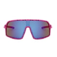 thumbnail image 2 of Piranha Eyewear Reflection Neon Pink Shield Sunglasses for Kids Ages 4-10 with Blue Mirror Lens, 2 of 5