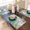 thumbnail image 4 of Floral Bird Table Placemats Set of 4 Eucalyptus Hummingbird White Green Leaf Flower Country Garden Indoor Outdoor Table Placemat for Holiday Banquet Kitchen Table Decor, 4 of 6
