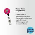 thumbnail image 2 of Unicorn Rainbow Head Flowers Retractable Reel ID Badge Key Card Name Tag Holder with Clip, 2 of 7