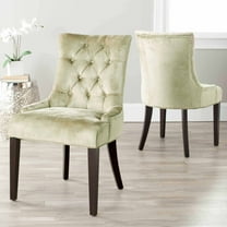 SAFAVIEH Abby 19"H Tufted Side Chair, Antique Sage, Set of 2