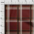 thumbnail image 1 of oneOone Cotton Flex Maroon Fabric Madras Check Sewing Material Print Fabric By The Yard 40 Inch Wide, 1 of 4