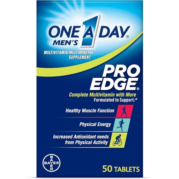 One-A-Day Men's Pro Edge Complete Multivitamin 50 Tablets (Pack of 2)