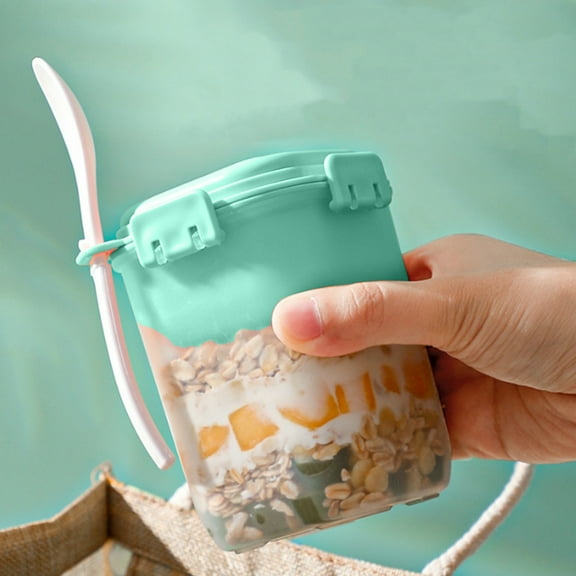 Miogawg Yogurt Parfait Cups With Lids, Reusable Yogurt Containers With Lids And Spoons, Take And Go Yogurt Cup With Topping Cereal Or Oatmeal Container