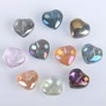 thumbnail image 2 of U8MO 10pcs 14mm Heart Colorful Crystal Glass Loose Beads For Jewelry Making DIY Lot-Green, 2 of 6
