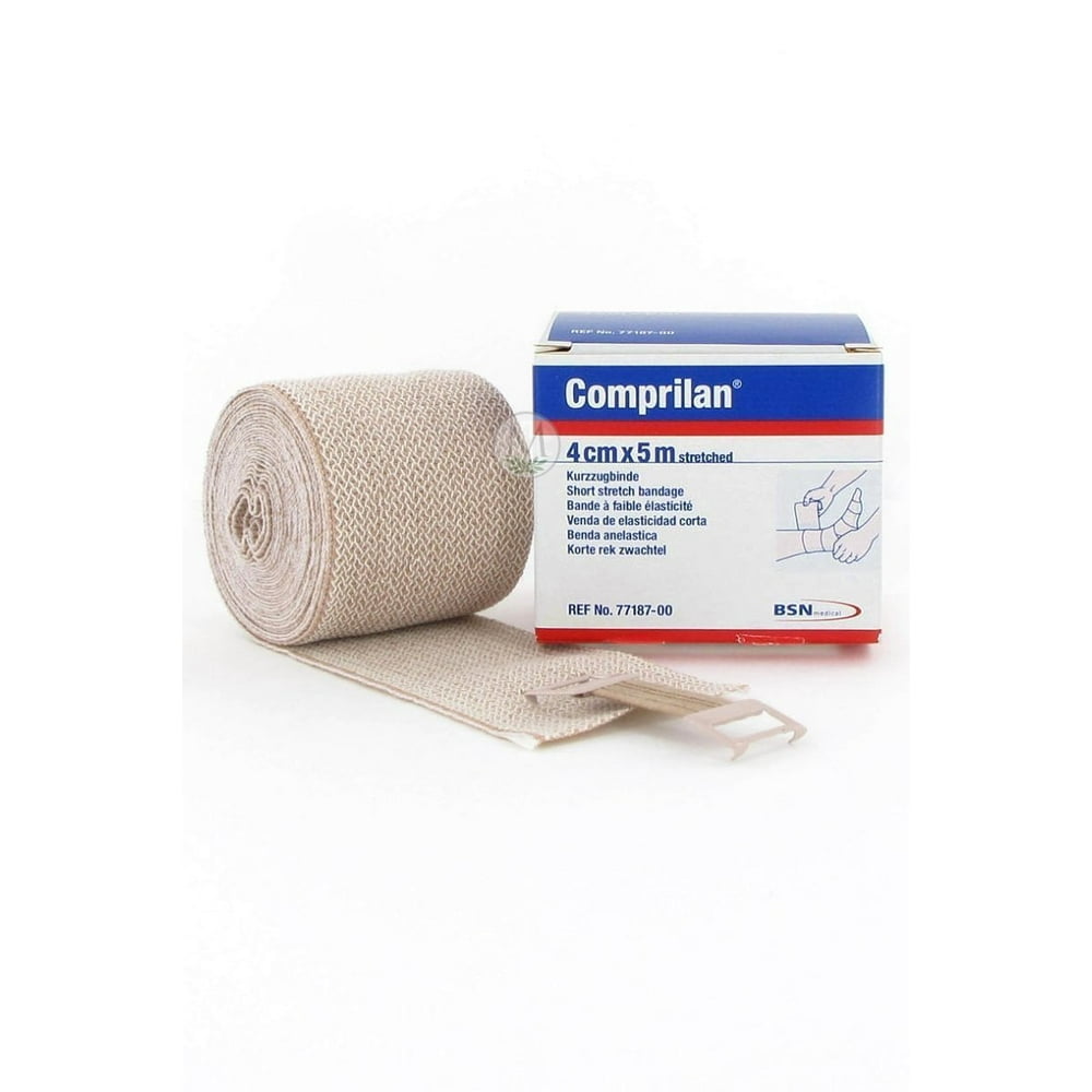 Comprilan, 100 Cotton Short Stretch Compression Bandage, 4cm x 5m (1.6