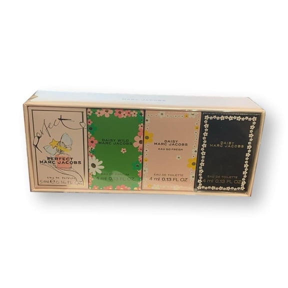 Marc Jacobs 4 Piece Mini Set Perfect, Daisy Wild, Daisy Eau So Fresh, Daisy NIB