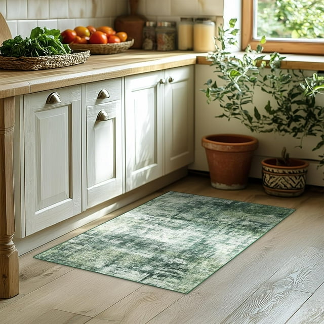Area Rugs for Entryway x Lightweight Machine Washable Rug Vintage Area Rugs for Bedroom Neutral Bathroom Mat Indoor Carpet for Playroom Office Living Room(Grey xft)