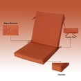 thumbnail image 7 of Goodgoods 18" x 36" Outdoor Dining Chair Cushions, 2-Pack Water & Fade Resistant Patio Cushions with Ties, Orange, 7 of 7