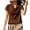 Coffee, variant on Satin Cowl Neck Tops for Women Fashion Silk Soft Short Sleeve Solid Color Shirts Loose Elegant Casual Summer Blouses XXL
