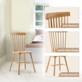 thumbnail image 5 of Dycanpo Wood Dining Chairs Set of 8 with Spindle Back for Kitchen and Dining Room, Natural Color, 5 of 6