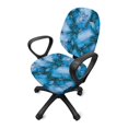 thumbnail image 2 of ZUXONGSY Marble Print Office Chair Cover Set of 2 Piece Rotating Chair Cushion Chair Seat Cover + Backrest Cover with Elastic Bottom Chair Protector for Family Friends, 2 of 7