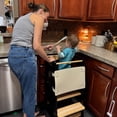thumbnail image 3 of HARPPA Toddler Tower with Adjustable Height and Anti-Slip Protection, Kids Standing Tower with Safety Rail, Nordi Kids Kitchen Tower with Chalkboard, Black, 3 of 10