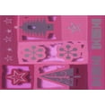 thumbnail image 1 of Ahgly Company Machine Washable Indoor Rectangle Transitional Neon Pink Area Rugs, 2' x 5', 1 of 7