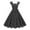 Black, variant on Womens Red Polka Dot Fit Flare Dress Square Neck Design Lightweight Fabric Relaxed Silhouette for Party Wear Pink XXL