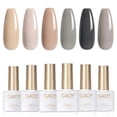 thumbnail image 1 of Set de esmaltes de uñas en gel GAOY Grey, 6 colores, marrón nude, beige, 1 of 6