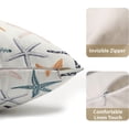 thumbnail image 2 of Orange Blue Teal Starfish Lumbar Pillow Covers 12X20 Inch Set of 2 Beach Ocean Coastal Decorative Rectangular Pillow Cases Summer Nautical Cotton Linen Cushion Case Home Decor for Sofa Couch Outdoor, 2 of 5