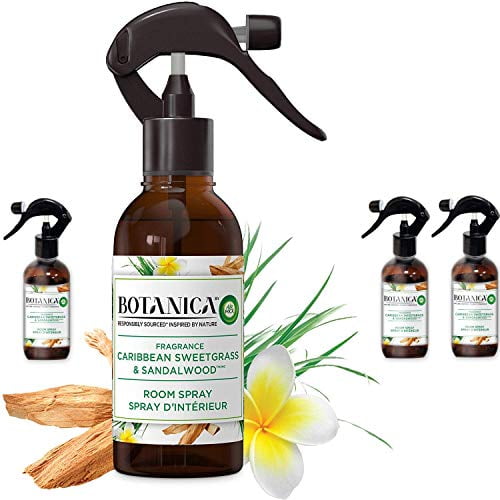 Botanica by Air Wick Air Freshener Room Spray, Caribbean Sweetgrass and Sandalwood, 350 Sprays