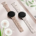 thumbnail image 5 of TOYOUTHS 2 Packs Floral Engraved Bands Compatible with Google Pixel Watch 3 41mm/ Pixel Watch 2/Google Pixel Watch Band Women, Cute Soft Silicone Flower Sport Fancy Summer Straps, 5 of 7