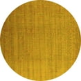 thumbnail image 1 of Ahgly Company Indoor Round Oriental Yellow Industrial Area Rugs, 8' Round, 1 of 4