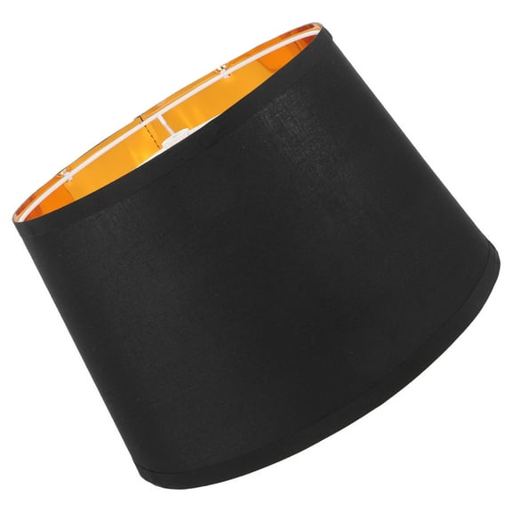 SWETRACE 1Set Black Gold Cloth Lampshade for Living Room Study 11.8x9.8in