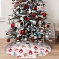thumbnail image 5 of Lsque Cartoon Santa and Reindeer Print Christmas Tree Skirt, Tree Skirt with Ties or Velcro, Perfect for Holiday Decorations, Halloween, and New Year-30", 5 of 7