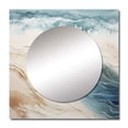 thumbnail image 2 of Designart "Amber And Azure Seashore Sand Blend V" Coastal Beach Sand Square Mirror For Wall Decor - Large Grey Square Printed Wall Mirror Art - Square Coastal Mirror - Wall Mounted Square Mirror, 2 of 5
