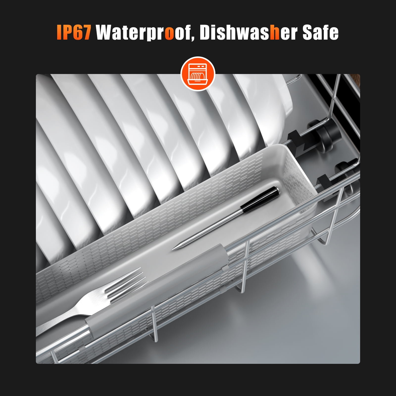 Tempwise Wireless BBQ Cooking Meat Thermometer with Instant Read, HD Screen, 60Min Offline Storage