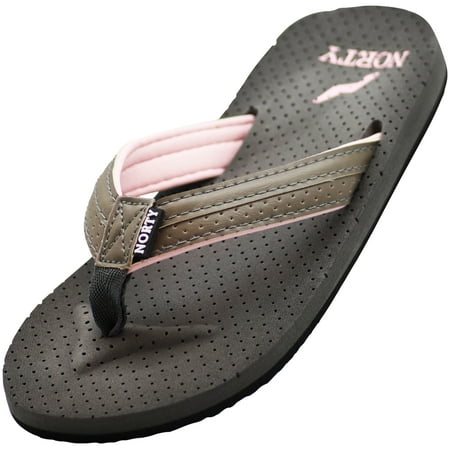 

NORTY Womens Flip Flops Adult Female Thong Sandals Grey - Runs 1 Size Small