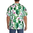thumbnail image 3 of Sikiie Cactus Plants Men's Wrinkle Free Untucked Cuban Shirt Business Casual Button Down Shirts Short Sleeve ShirtSmall, 3 of 5
