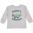 thumbnail image 3 of Inktastic Daddy's Wingman Airplane Design Boys or Girls Long Sleeve Toddler T-Shirt, 3 of 5