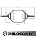 thumbnail image 5 of Philosophy Gym 2" Olympic Hex Trap Bar 25 KG, Raised Handles - Pro Barbell for Deadlifts, Shrugs & Squats, 5 of 5